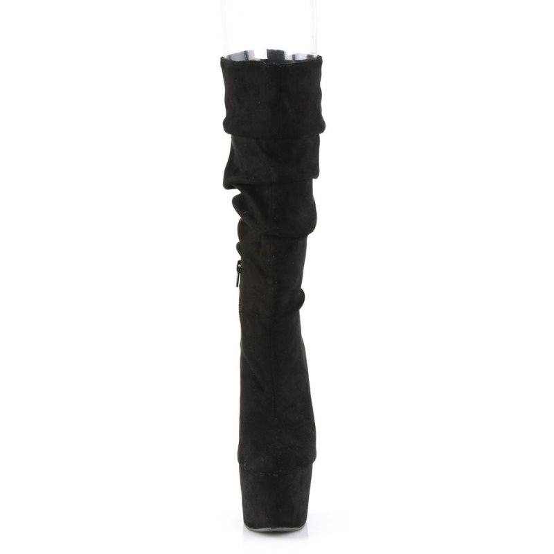 Black Pleaser Adore-1061 Suede Women's Heels Boots | AU KVXOSMF