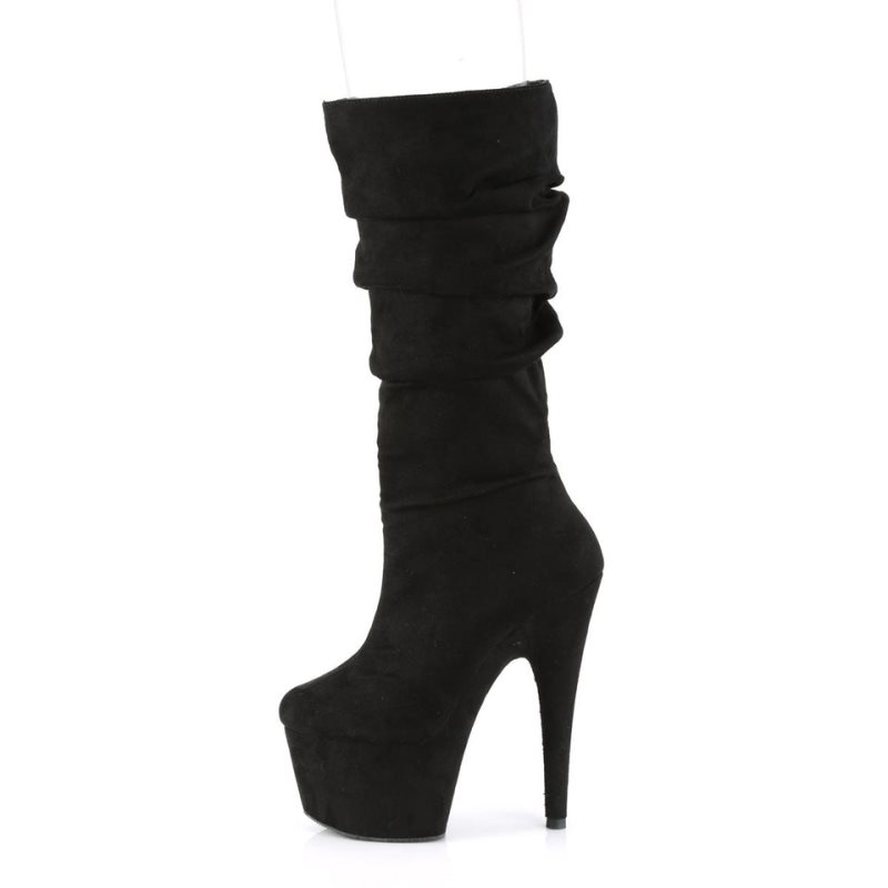 Black Pleaser Adore-1061 Suede Women's Heels Boots | AU KVXOSMF