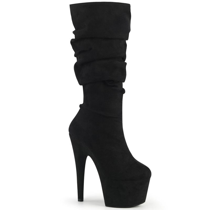 Black Pleaser Adore-1061 Suede Women\'s Heels Boots | AU KVXOSMF