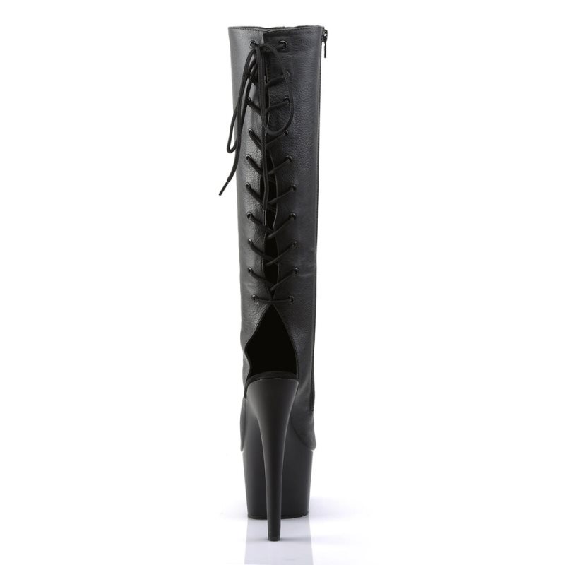 Black Pleaser Adore-2018 Vegan Leather Women's Heels Boots | AUSTRALIA ECRBJ