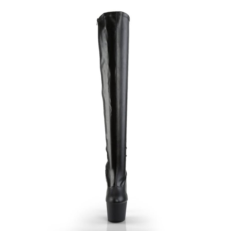 Black Pleaser Adore-3000 Vegan Leather Women's Thigh High Boots | AU SWLOJTE