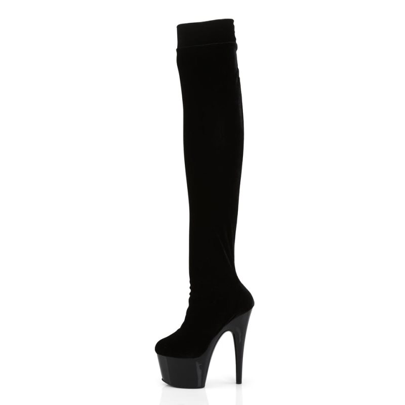 Black Pleaser Adore-3002 Women's Thigh High Boots | AUSTRALIA ZEGLO