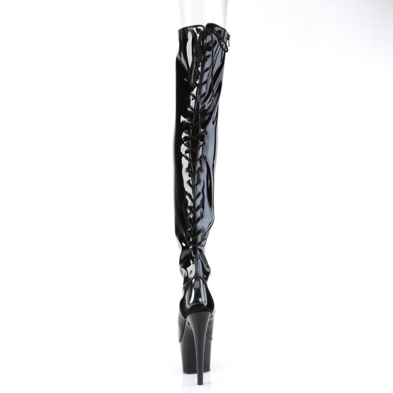 Black Pleaser Adore-3017 Women's Thigh High Boots | AU OSEFTCG