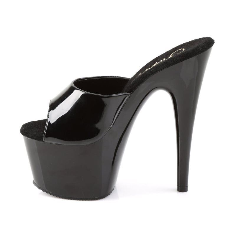 Black Pleaser Adore-701 Women's Platform Slides | AU UWQOLVY