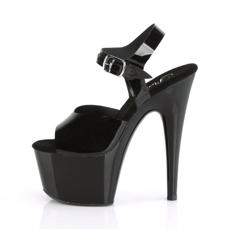 Black Pleaser Adore-708N Women's Platform Heels Sandals | AU ZBMQCGX