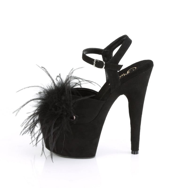 Black Pleaser Adore-709F Suede Women's Platform Heels Sandals | AU SRVJZIN