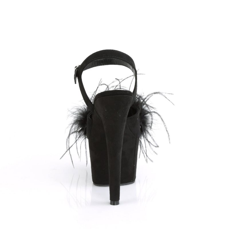 Black Pleaser Adore-709F Suede Women's Platform Heels Sandals | AU SRVJZIN