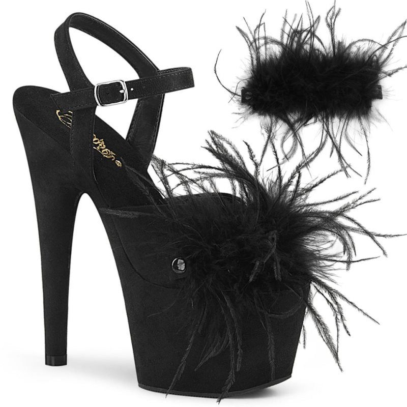 Black Pleaser Adore-709F Suede Women\'s Platform Heels Sandals | AU SRVJZIN