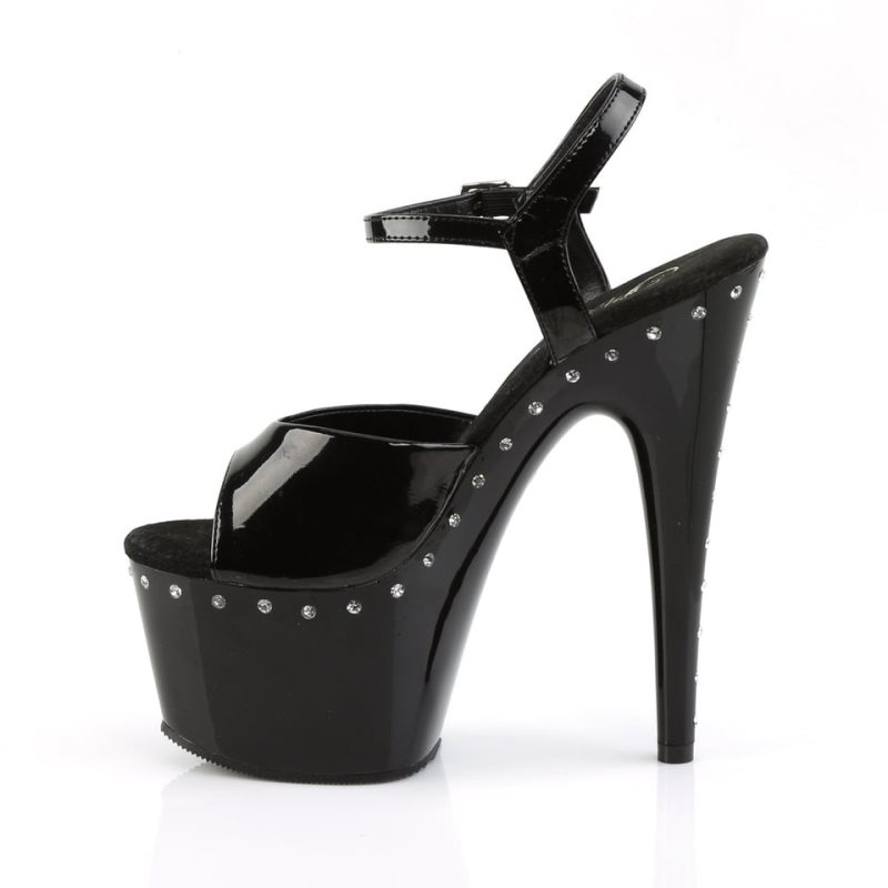 Black Pleaser Adore-709LS Women's Platform Heels Sandals | AUSTRALIA AZYXJ