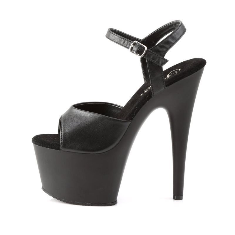 Black Pleaser Adore-709 Vegan Leather Women's Platform Heels Sandals | AUSTRALIA TFWJY