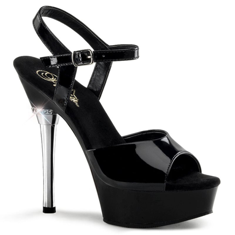 Black Pleaser Allure-609 Women\'s Platform Heels Sandals | AUSTRALIA EIZUO