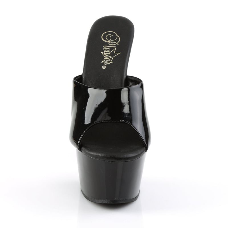 Black Pleaser Aspire-601 Women's Platform Slides | AUSTRALIA ARUOP