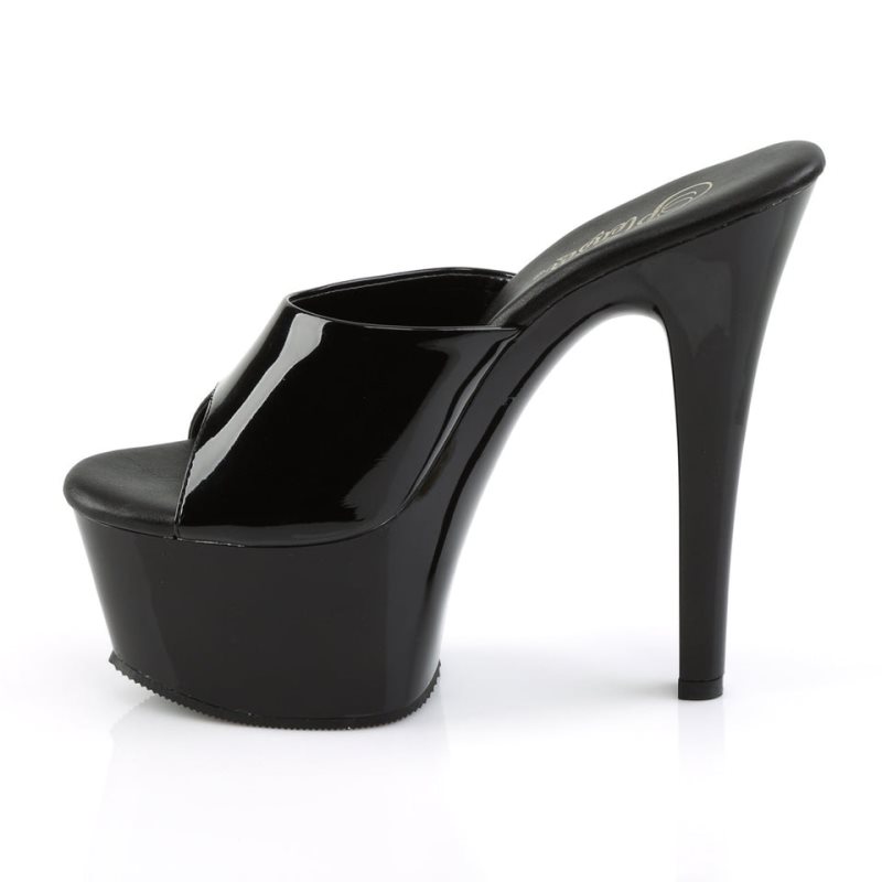 Black Pleaser Aspire-601 Women's Platform Slides | AUSTRALIA ARUOP