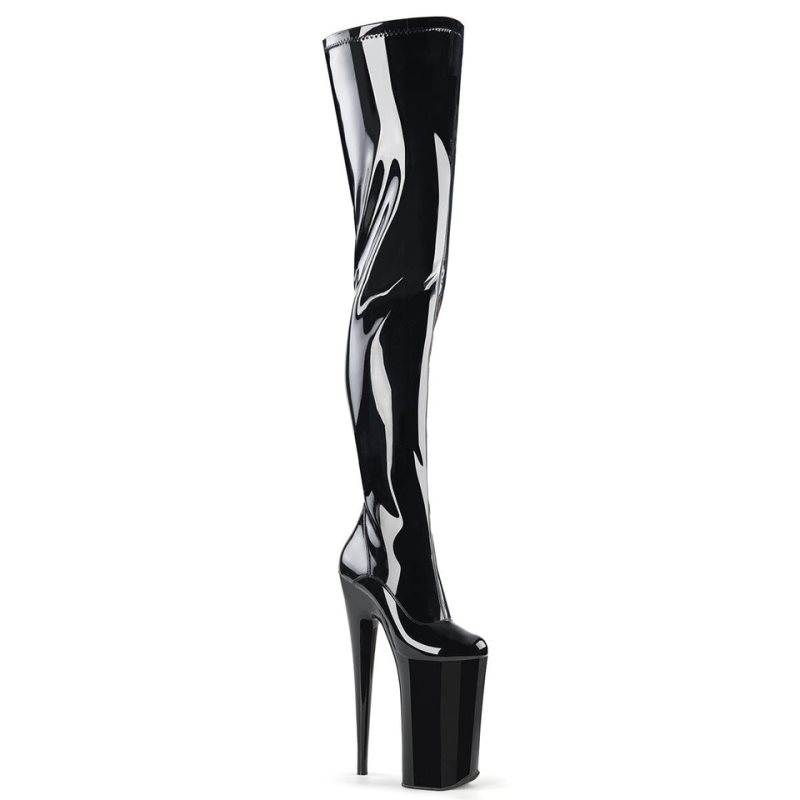 Black Pleaser Beyond-4000 Women\'s Thigh High Boots | AUSTRALIA NUVMH