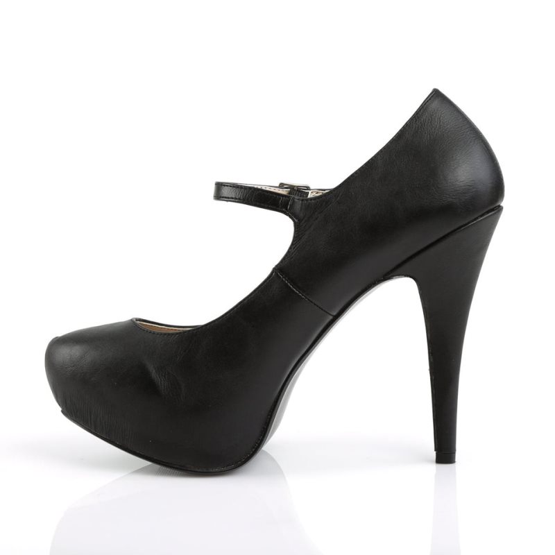 Black Pleaser Chloe-02 Vegan Leather Women's Pumps | AU CPNEHIB