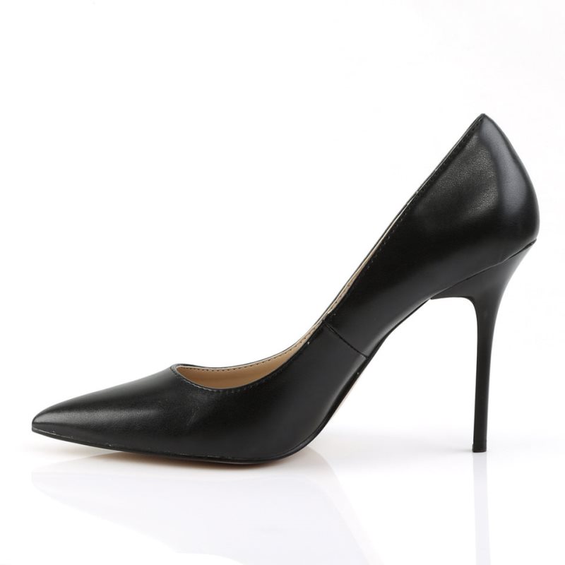 Black Pleaser Classique-20 Vegan Leather Women's Pumps | AU MNZVOQI