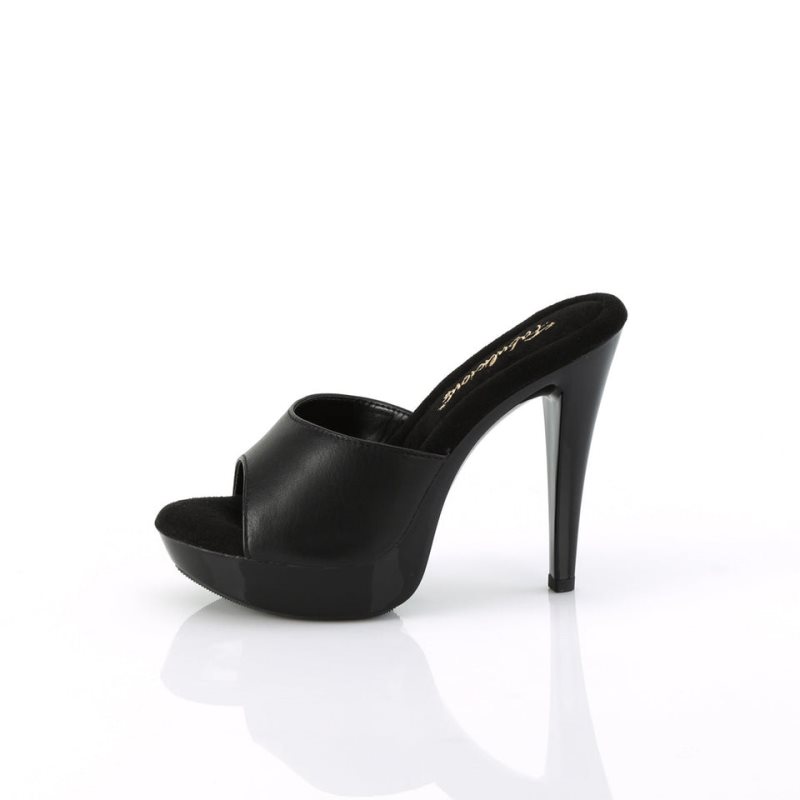 Black Pleaser Cocktail-501L Women's Platform Slides | AUSTRALIA STJMN