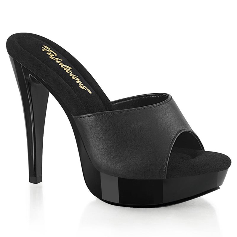 Black Pleaser Cocktail-501L Women\'s Platform Slides | AUSTRALIA STJMN