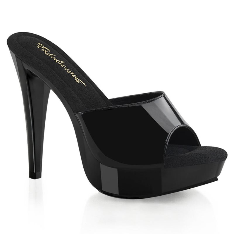 Black Pleaser Cocktail-501 Women\'s Platform Slides | AU OQCWAKJ