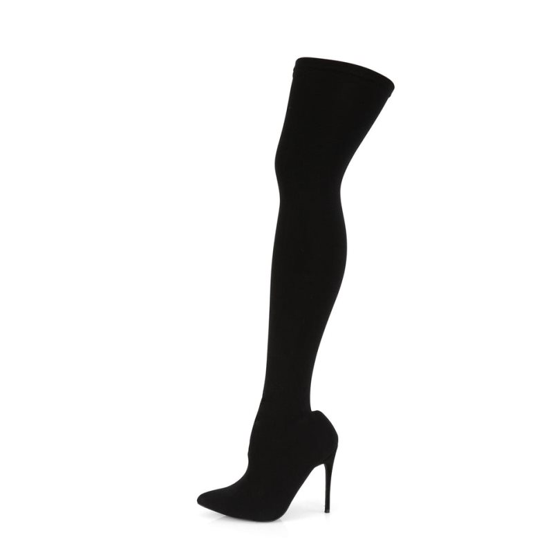 Black Pleaser Courtly-3005 Women's Thigh High Boots | AU SEHWICB