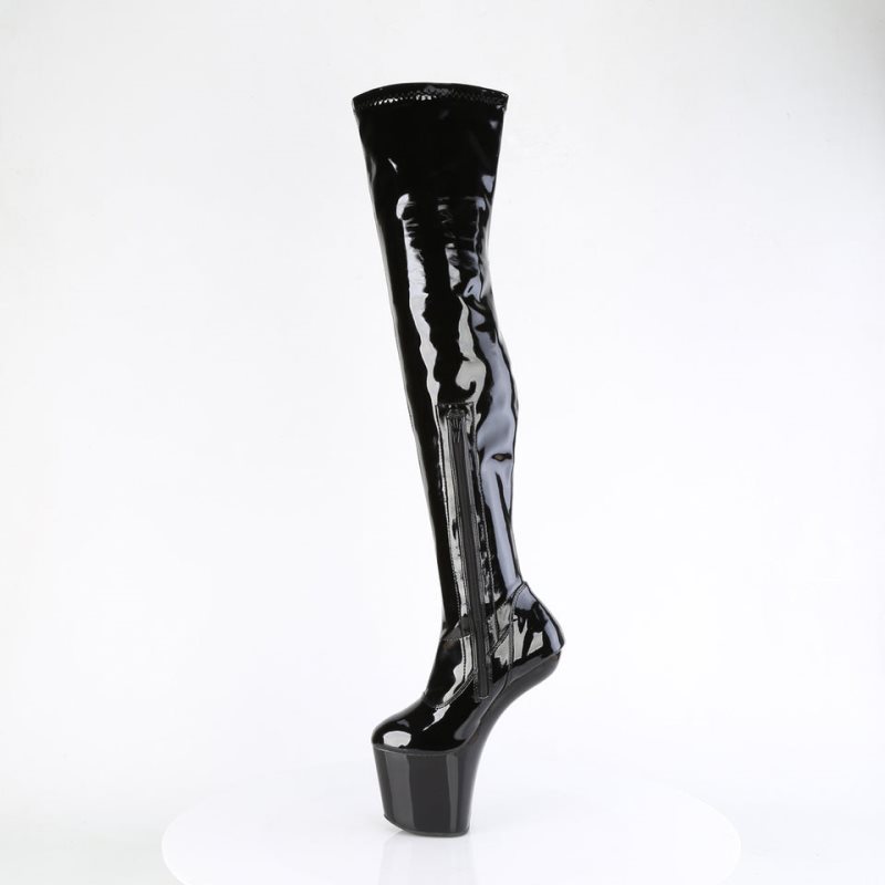 Black Pleaser Craze-3000 Women's Thigh High Boots | AUSTRALIA GSURO