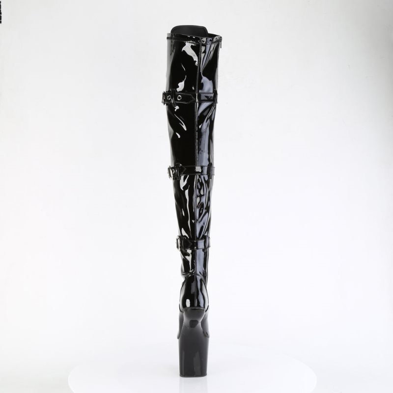 Black Pleaser Craze-3028 Women's Thigh High Boots | AUSTRALIA GNUWQ