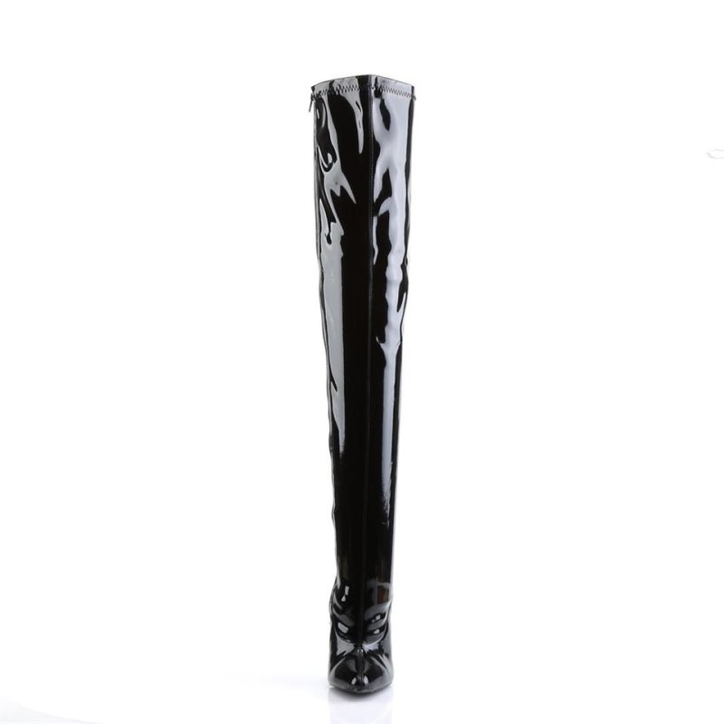 Black Pleaser Dagger-3000 Women's Thigh High Boots | AUSTRALIA FKIVH