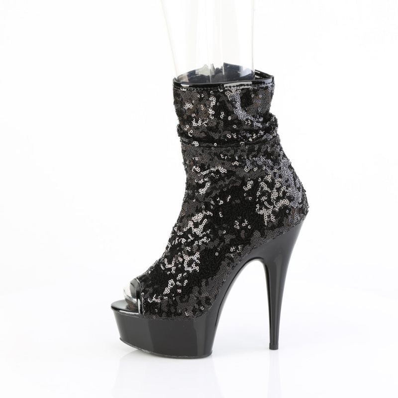 Black Pleaser Delight-1008SQ Women's Heels Boots | AUSTRALIA JQRVB