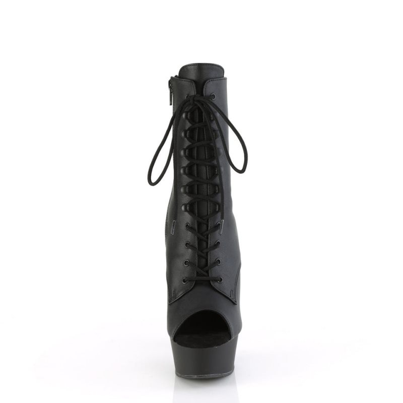 Black Pleaser Delight-1021 Vegan Leather Women's Heels Boots | AU QGKXTHS