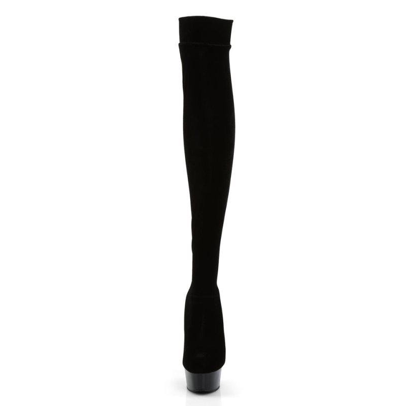 Black Pleaser Delight-3002 Women's Thigh High Boots | AUSTRALIA QLWMN