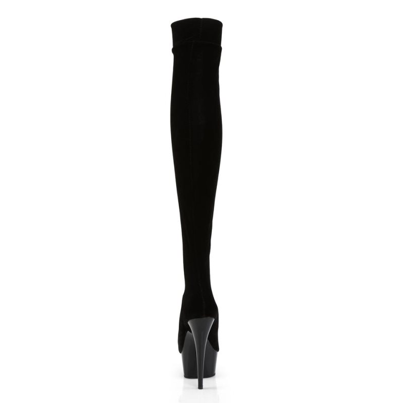 Black Pleaser Delight-3002 Women's Thigh High Boots | AUSTRALIA QLWMN