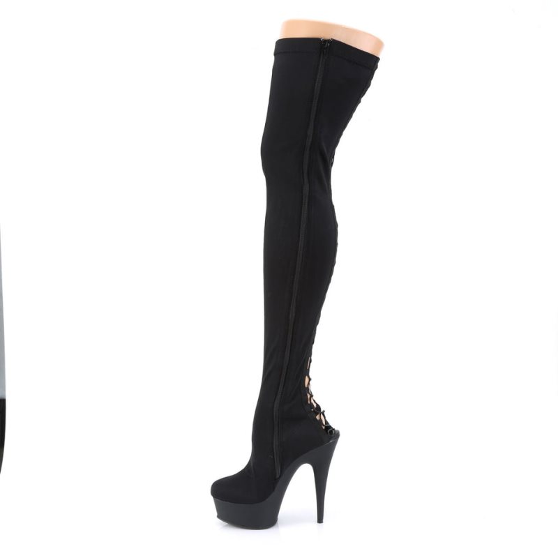 Black Pleaser Delight-3003 Women's Thigh High Boots | AUSTRALIA LZOXH