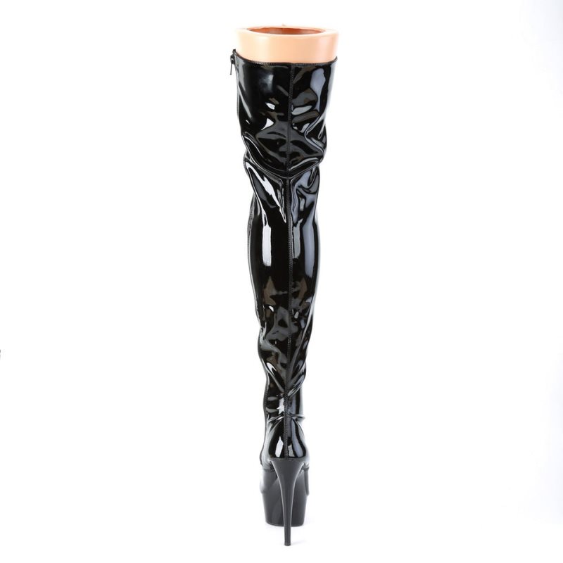 Black Pleaser Delight-3023 Women's Thigh High Boots | AUSTRALIA LGBEC