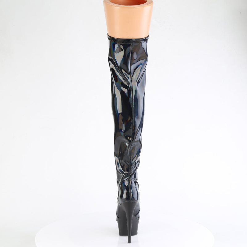 Black Pleaser Delight-3029 Women's Thigh High Boots | AUSTRALIA PNLZC