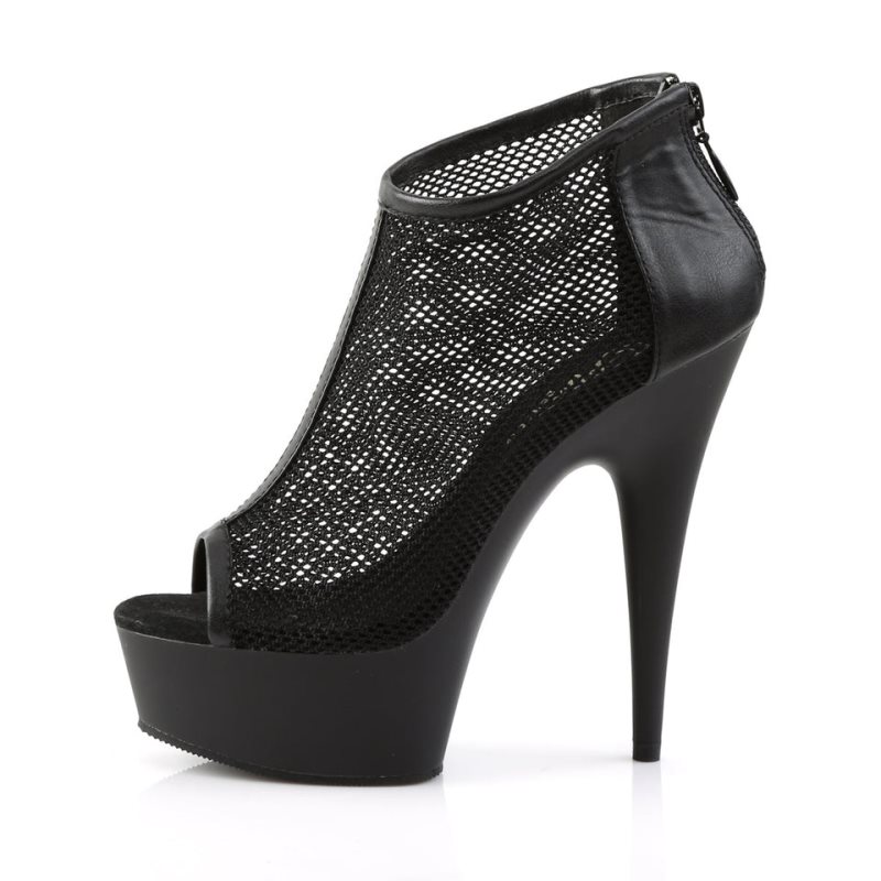 Black Pleaser Delight-600-12 Vegan Leather Women's Heels Boots | AUSTRALIA LZNUC