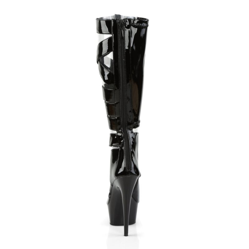 Black Pleaser Delight-600-49 Women's Platform Heels Sandals | AU CSTYPNF