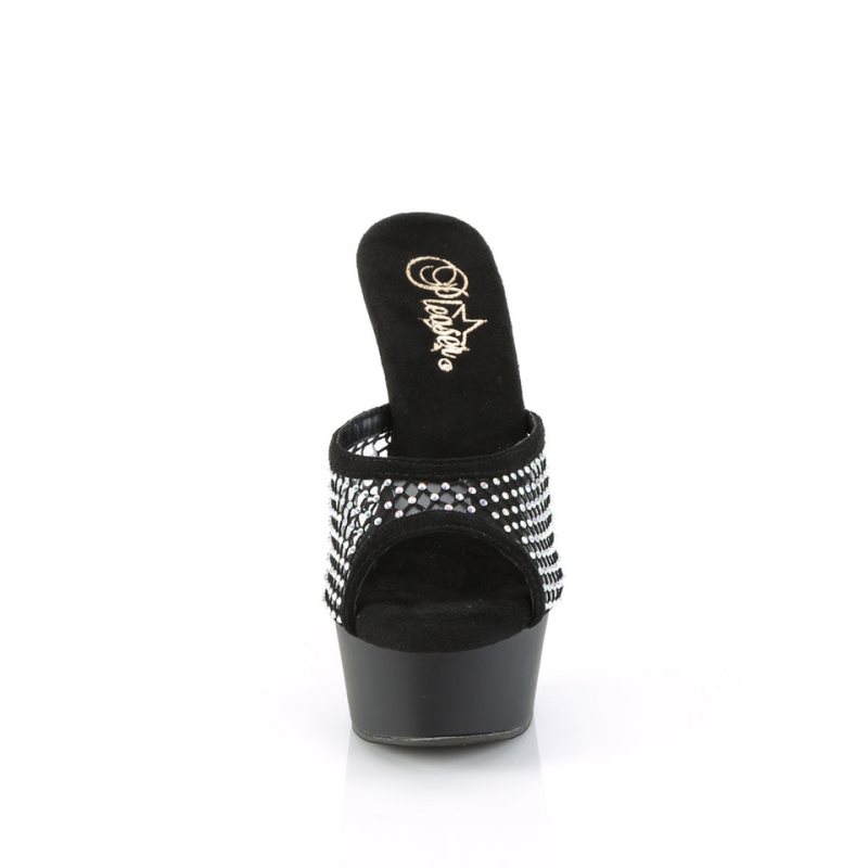 Black Pleaser Delight-601-6RM Suede Women's Platform Slides | AUSTRALIA DVCPN