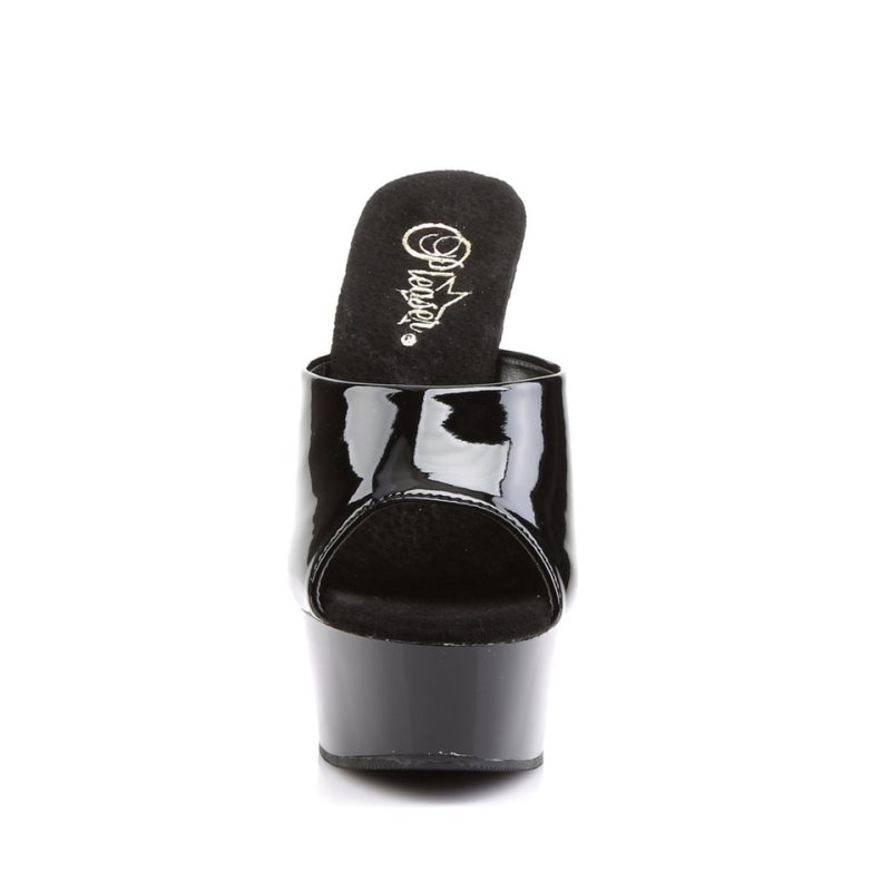 Black Pleaser Delight-601 Women's Platform Slides | AU ZVEHDYM