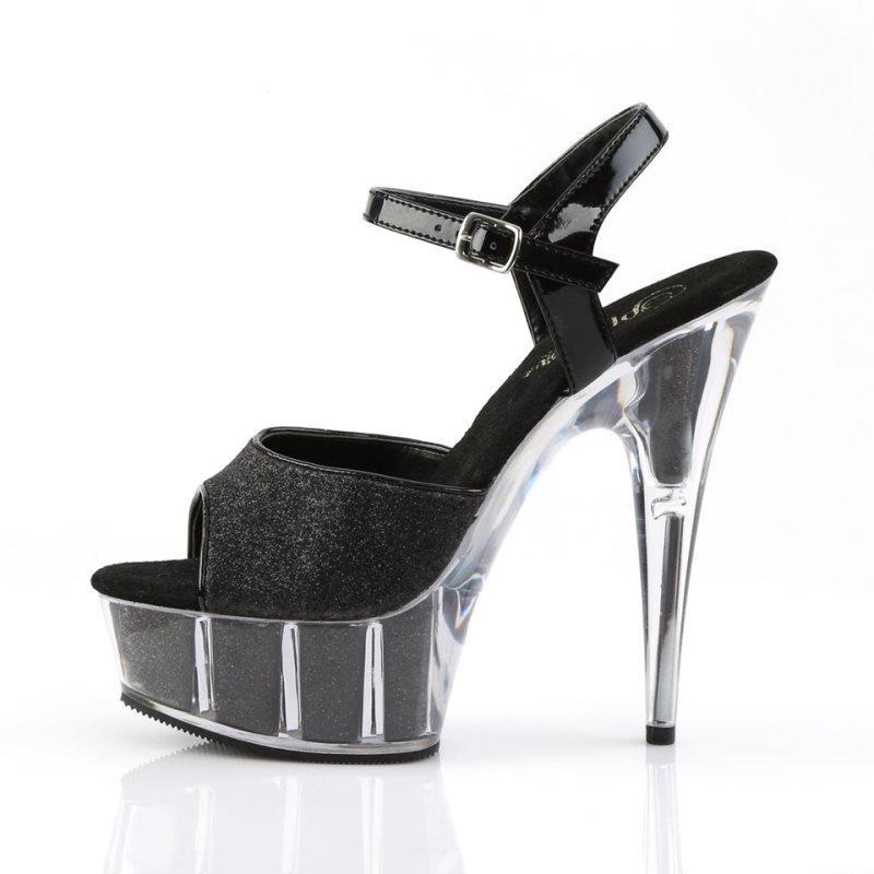 Black Pleaser Delight-609-5G Women's Platform Heels Sandals | AU NUVFKRM