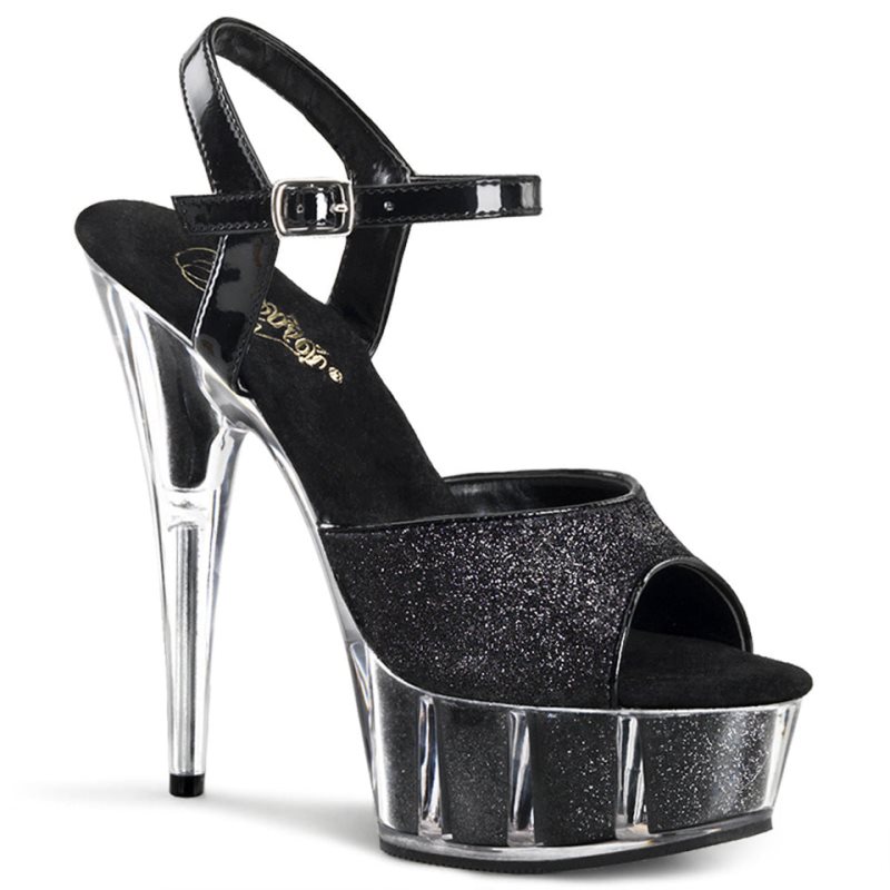 Black Pleaser Delight-609-5G Women\'s Platform Heels Sandals | AU NUVFKRM