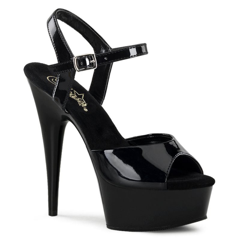 Black Pleaser Delight-609 Women\'s Platform Heels Sandals | AUSTRALIA NWCGX