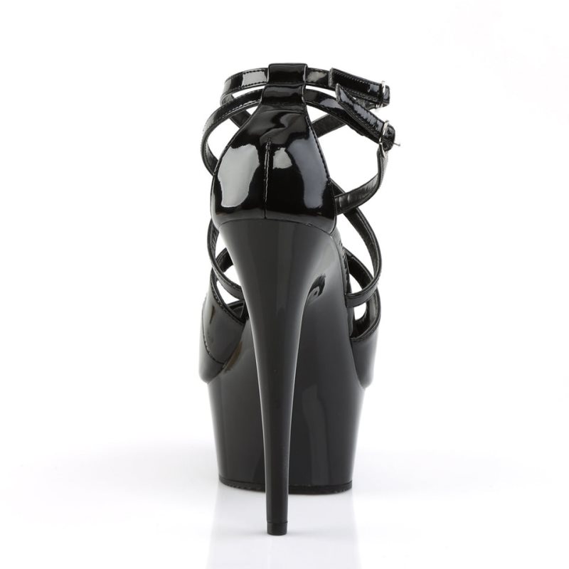 Black Pleaser Delight-612 Women's Platform Heels Sandals | AUSTRALIA DSKWX