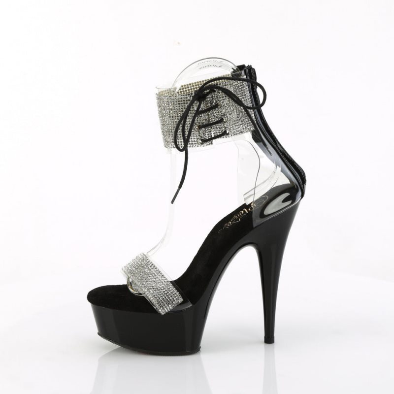 Black Pleaser Delight-627RS Women's Platform Heels Sandals | AU GFYIMSC