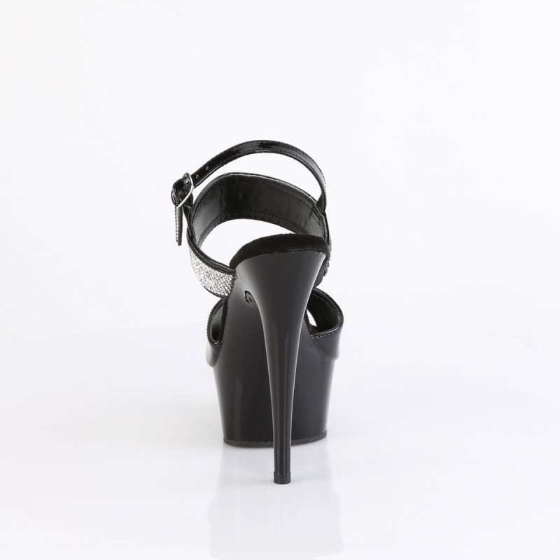 Black Pleaser Delight-639 Women's Platform Heels Sandals | AU VLIXZCA