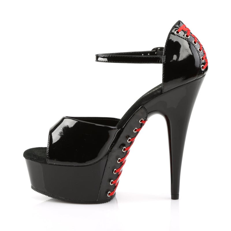 Black Pleaser Delight-660FH Women's Platform Heels Sandals | AUSTRALIA DEVUZ