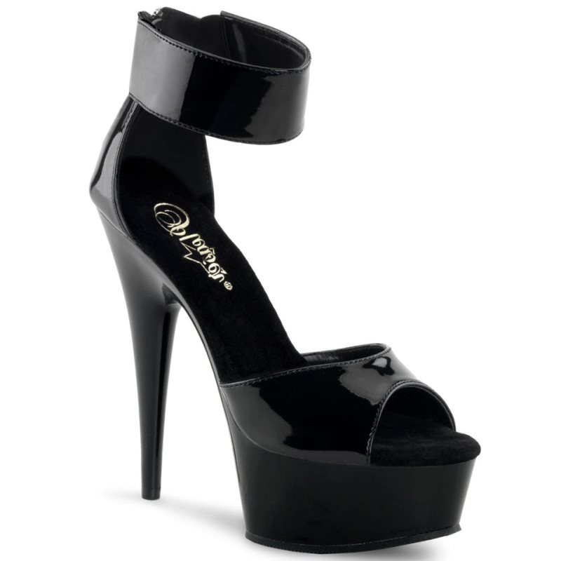 Black Pleaser Delight-670-3 Women\'s Platform Heels Sandals | AU CQVSLFU