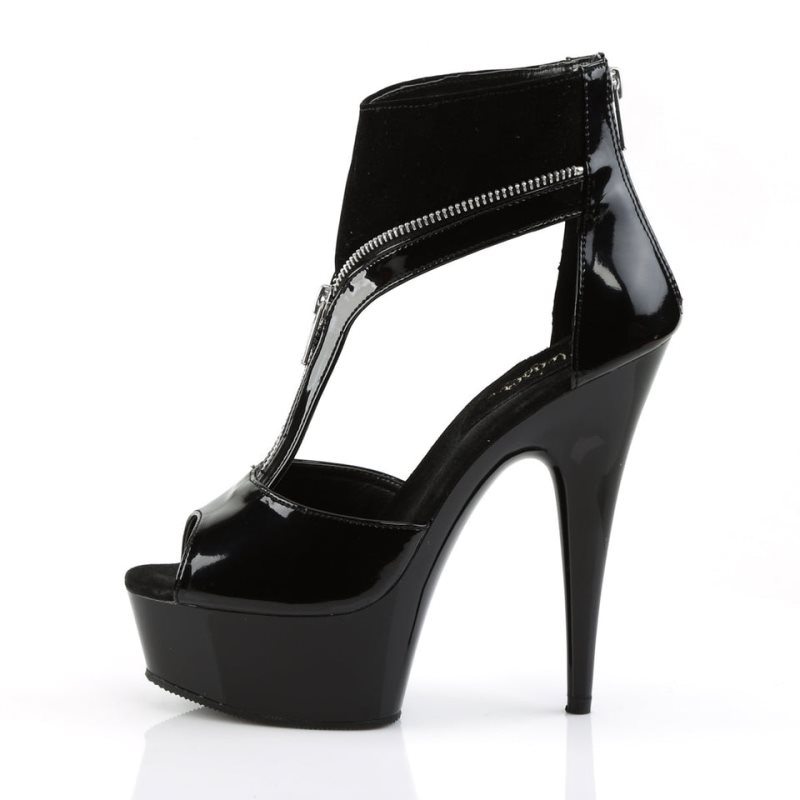 Black Pleaser Delight-690 Women's Platform Heels Sandals | AU CFLTMHW