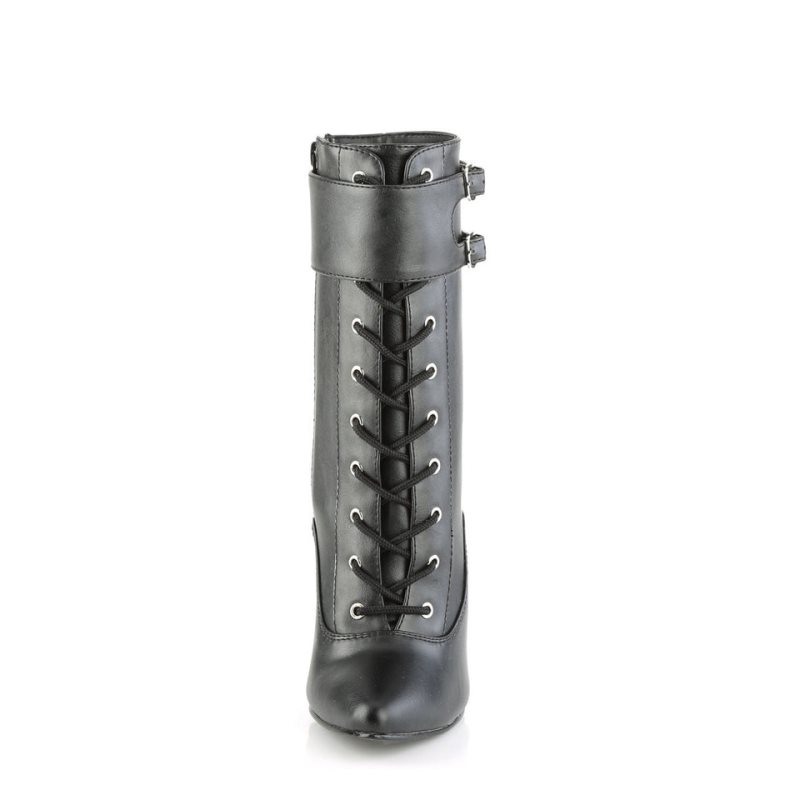 Black Pleaser Domina-1023 Vegan Leather Women's Heels Boots | AU YCNLXIW