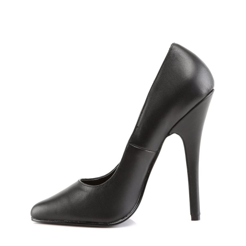 Black Pleaser Domina-420 Leather Women's Pumps | AU ZKRMQYC