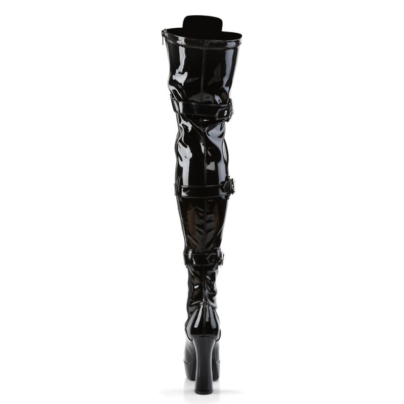 Black Pleaser Electra-3028 Women's Thigh High Boots | AU LHSRAPU